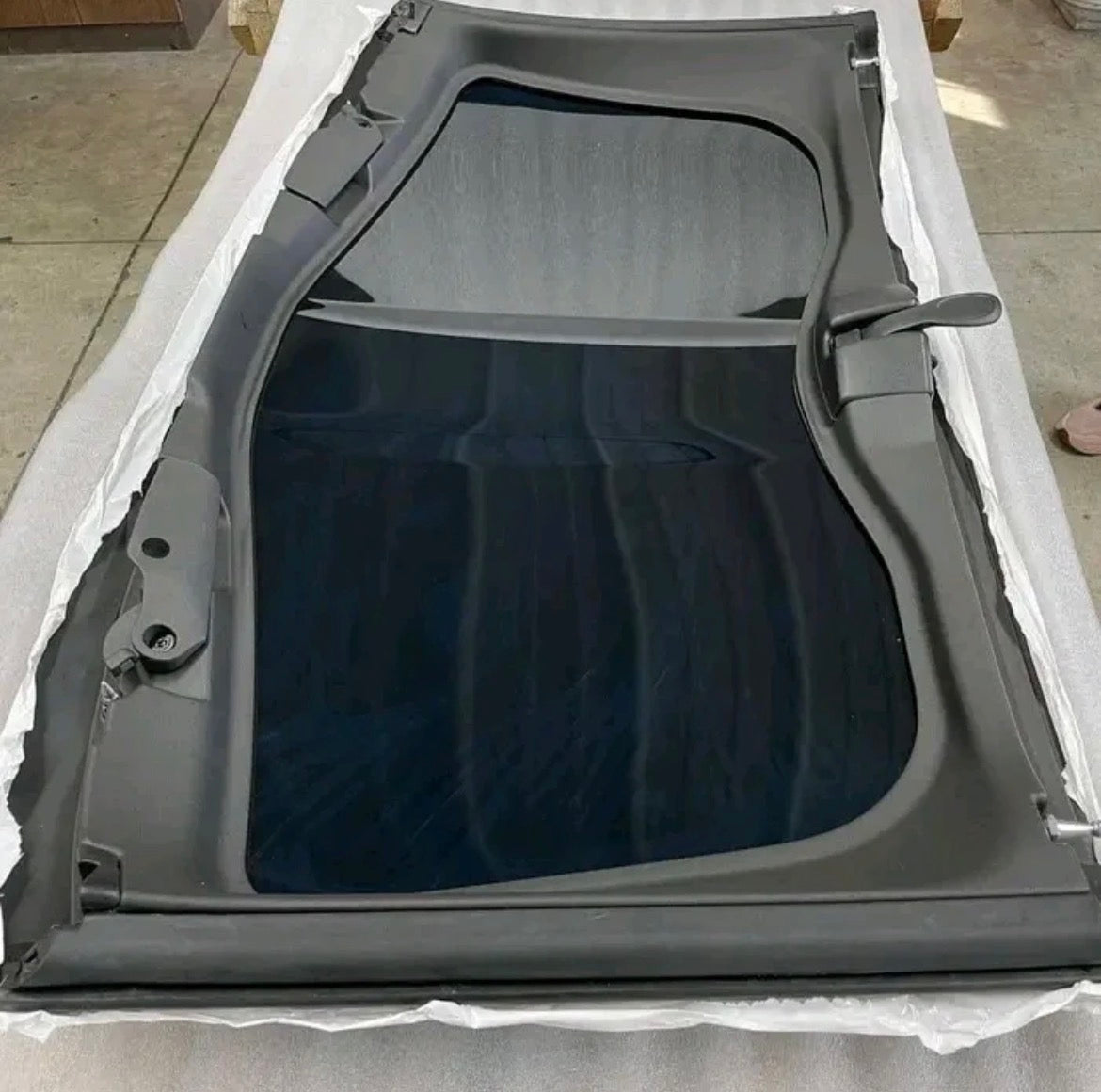 C6 Corvette replacement blue transparent targa roof panel.