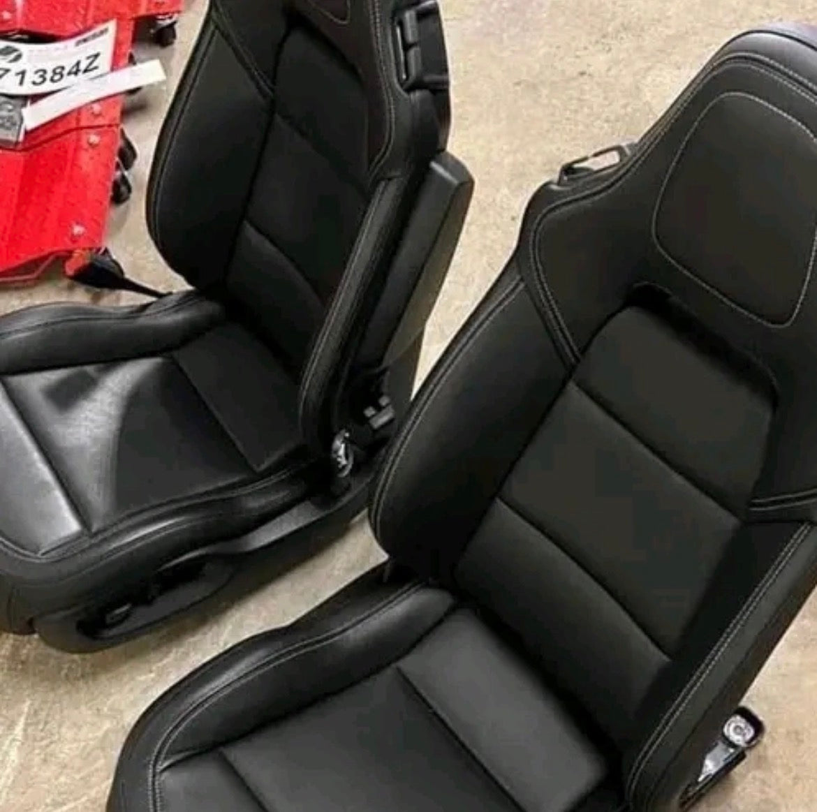 Corvette Black Leather  Seats