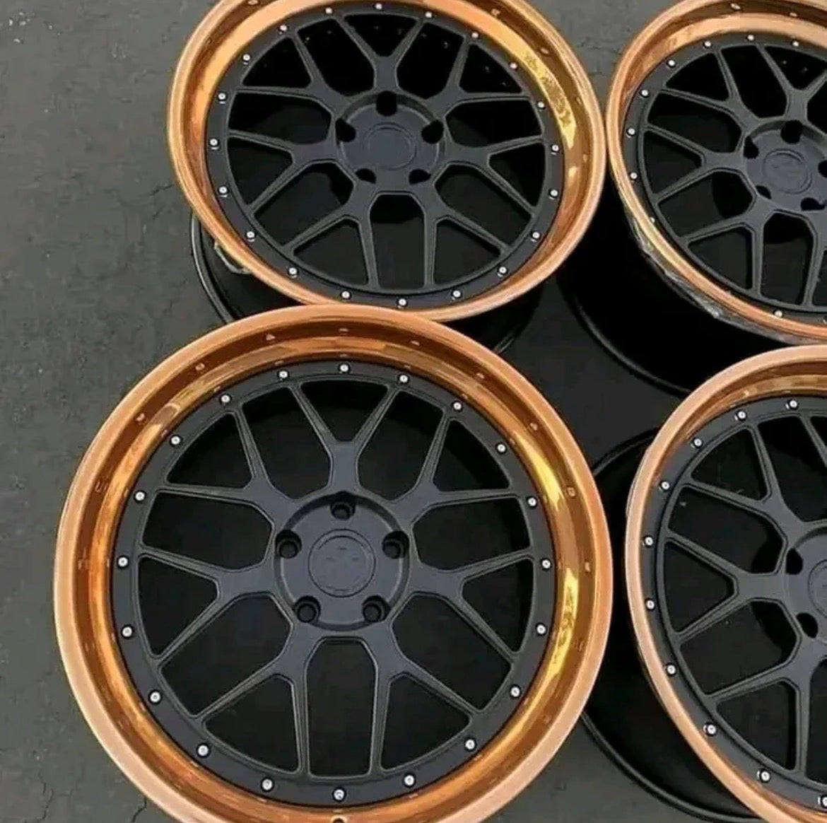 Aristo Sport 14 3-piece Wheels, Polished Copper Outers