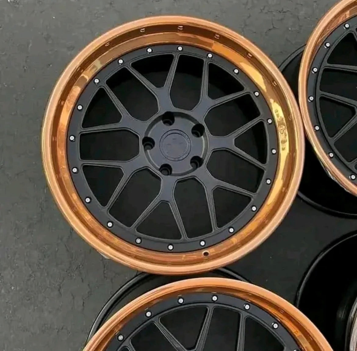 Aristo Sport 14 3-piece Wheels, Polished Copper Outers