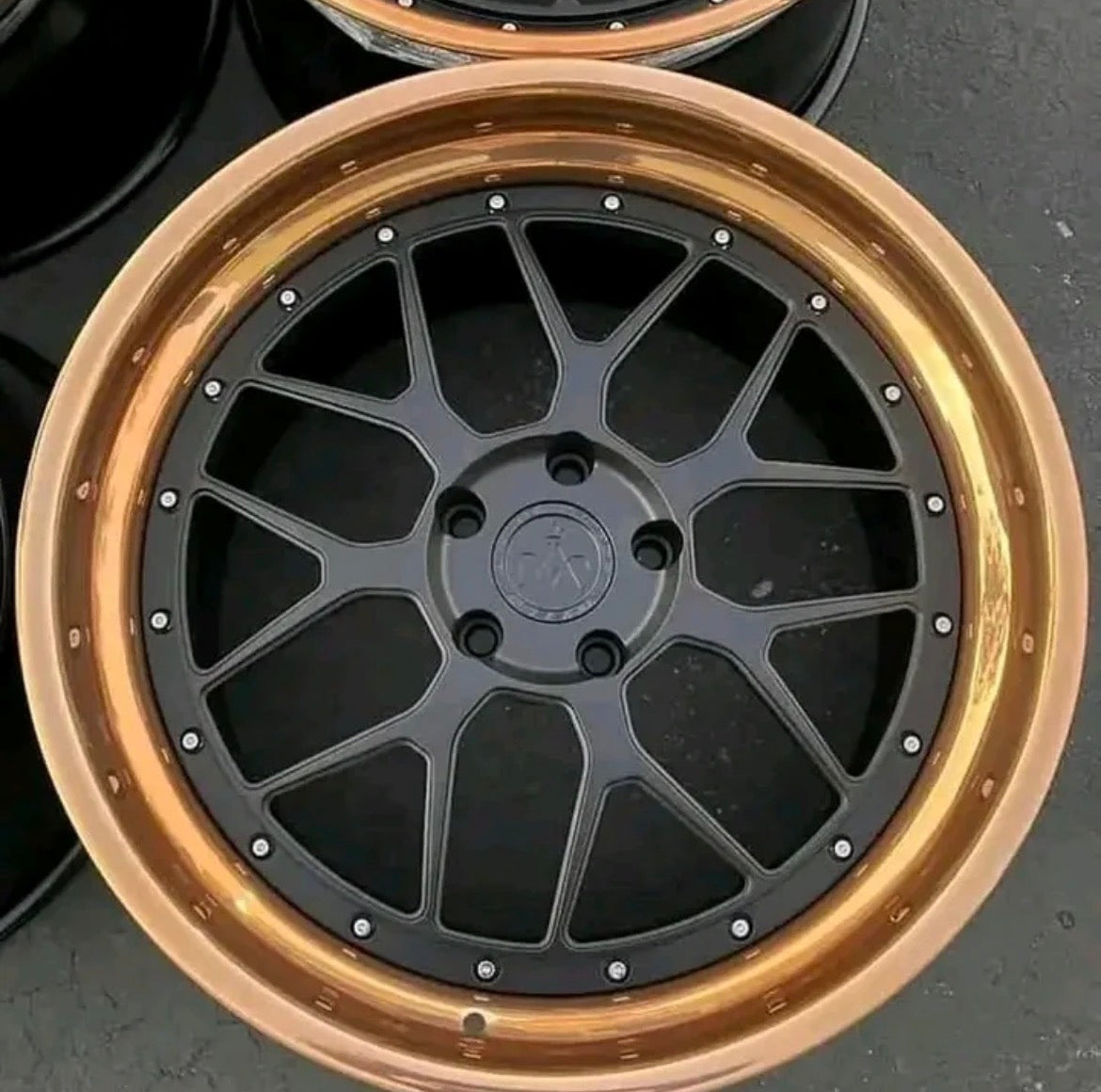 Aristo Sport 14 3-piece Wheels, Polished Copper Outers