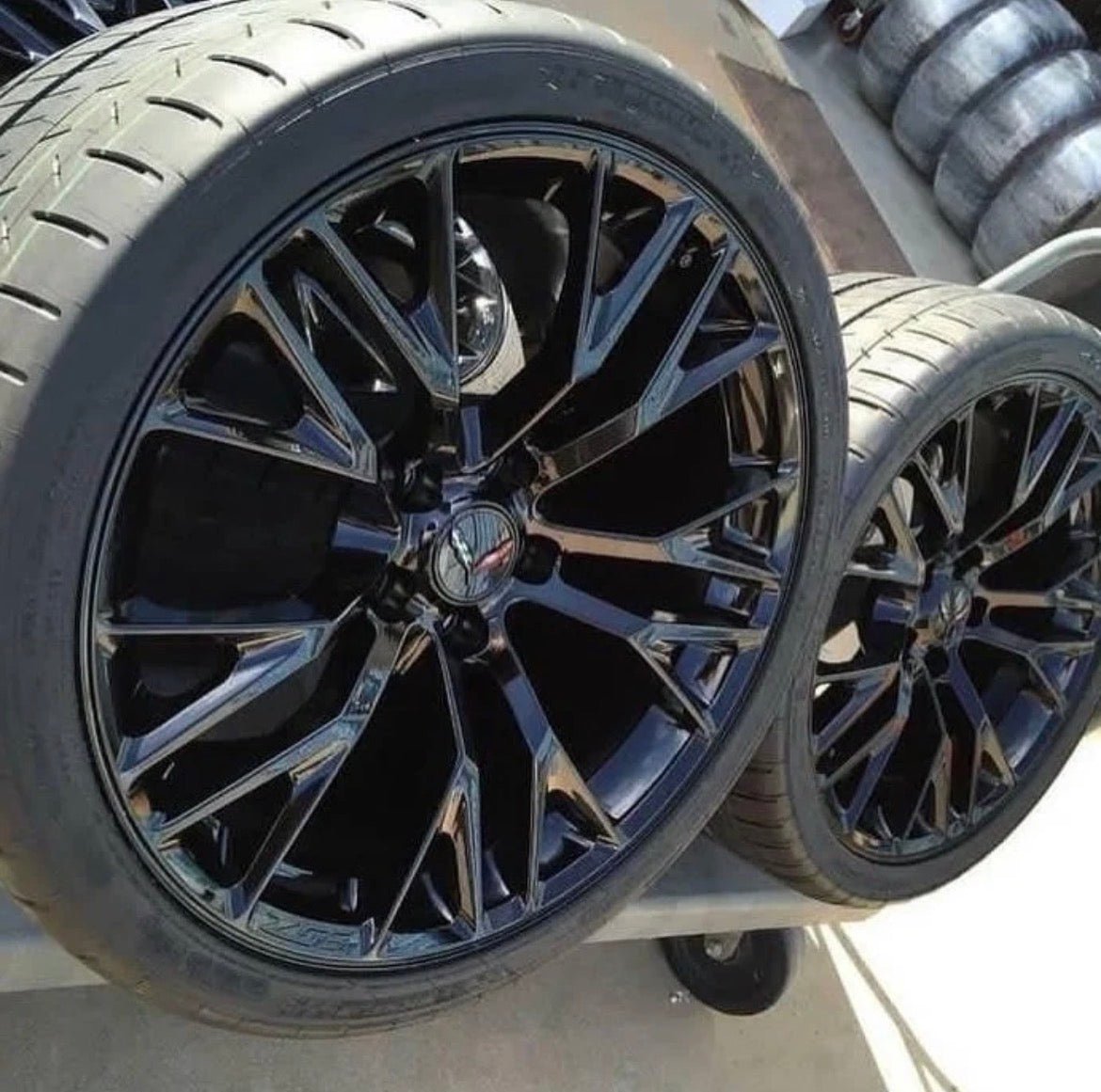 Chevrolet Corvette Spare Parts. 1. Selling out C7 Z06 Black Wheel & Tire