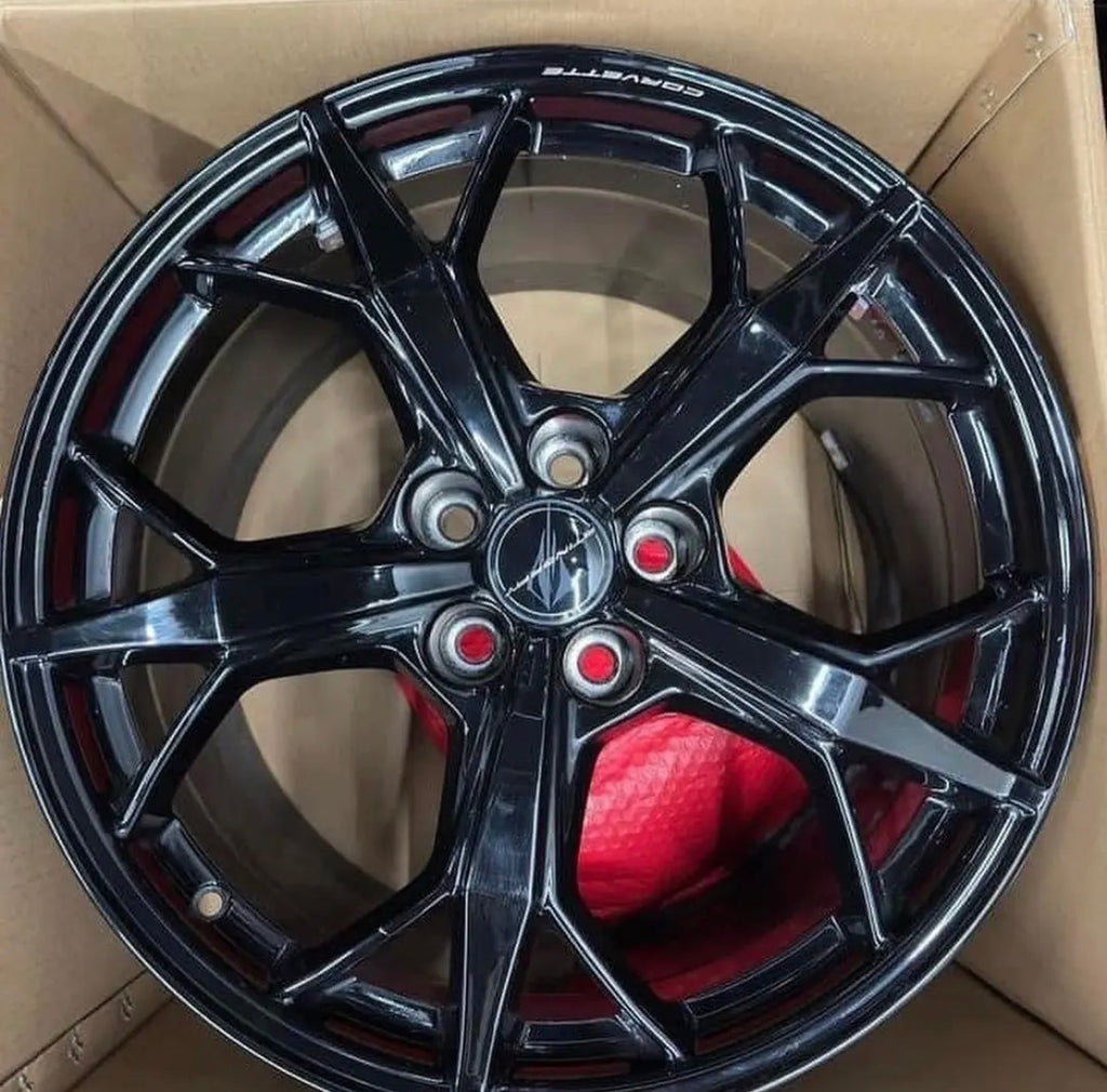 2022 C8 Corvette OEM  Black Trident wheels